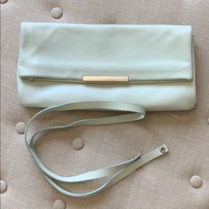 Zara Mint Color Cowhide Clutch
